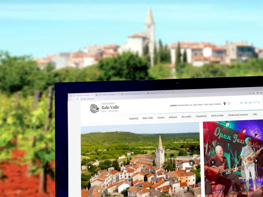 Kako je spletna stran majhnega mesta v Istri postala ena izmed najboljših promotorjev trajnostnega razvoja turizma v Istri in na Hrvaškem, Bale-Valle